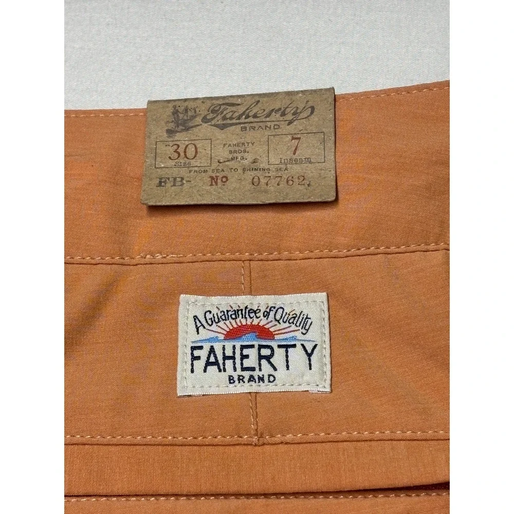 NWT Faherty All Day Shorts Mens 30X7 Sierra Orange MSC0013